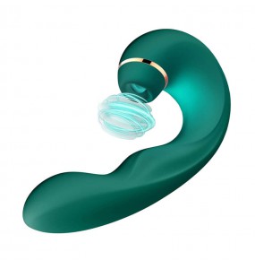 Mengqi - Sucking Pulsating Clitoris Vibrator (Chargeable - Green)